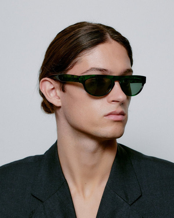 Jake / Green Marble Transparent & Graphite Green Lens - Shade Files